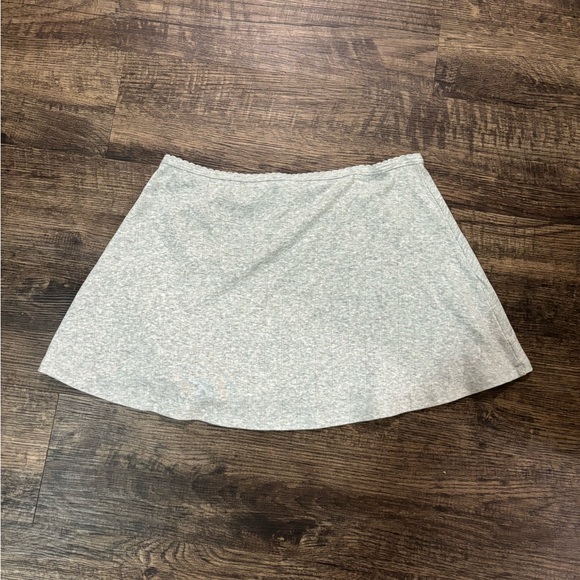 skims drop needle pointelle mini skirt in light heather grey - Picture 7 of 8